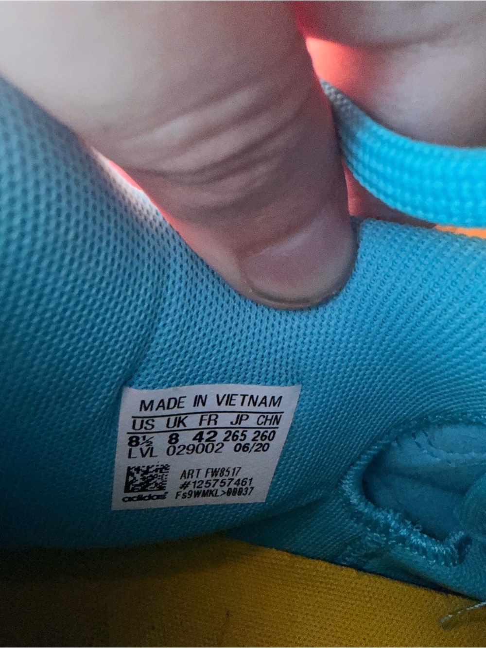 adidas crayola Light Teal Blue Athletic Sneakers - Picture 6 of 6